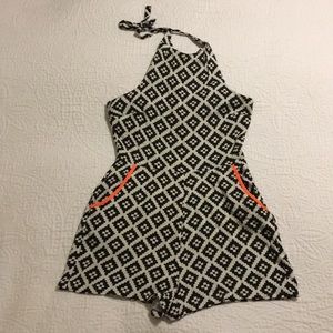 Black & White Geometric Romper